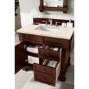 James Martin Brookfield 36" Warm Cherry Single Vanity with 3 cm Eternal Marfil Quartz Top 147-114-5586-3EMR