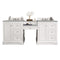 James Martin De Soto 82" Double Vanity Set Bright White with Makeup Table 3 cm Eternal Serena Quartz Top 825-V82-BW-DU-ESR