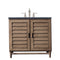 James Martin Portland 36" Single Vanity Whitewashed Walnut with 3 cm Charcoal Soapstone Quartz Top 620-V36-WW-3CSP