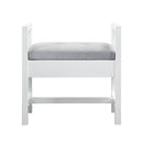 James Martin Addison 24.5" Upholsted Bench Glossy White E444-BNCH-GW