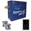 SteamSpa Oasis 12 KW QuickStart Acu-Steam Bath Generator Package in Polished Chrome