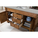 James Martin Brookfield 60" Country Oak Single Vanity with 3 cm Eternal Serena Quartz Top 147-114-5371-3ESR