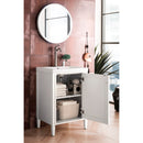 James Martin Britannia 24" Single Vanity Cabinet Glossy White with White Glossy Resin Countertop E652-V24-GW-WG