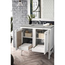 James Martin Addison 36" Single Vanity Cabinet with Doors Glossy White with 3 cm Eternal Serena Top E445-V36-GW-3ESR