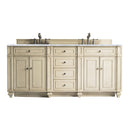 James Martin Bristol 72" Double Vanity Vintage Vanilla with 3 cm Carrara Marble Top 157-V72-VV-3CAR