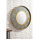 James Martin Compass 35.5" Mirror Crimson Gold and Shagreen Platinum 669-M35.5-CG-SP