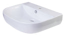 ALFI 24" White D-Bowl Porcelain Wall Mounted Bath Sink AB111