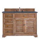 James Martin Savannah 48" Single Vanity Cabinet Driftwood with 3 cm Charcoal Soapstone Quartz Top 238-104-5211-3CSP