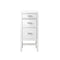 James Martin Addison 15" Base Cabinet with Drawers Glossy White with 3 cm Classic White Quartz Top E444-BC15-GW-3CLW