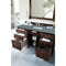 James Martin Brittany 60" Burnished Mahogany Single Vanity with 3 cm Cala Blue Quartz Top 650-V60S-BNM-3CBL