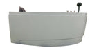 ALFI EAGO 5' Single Person Corner White Acrylic Whirlpool Bath Tub - Drain on Right AM161-R