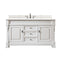 James Martin Brookfield 60" Bright White Single Vanity with 3 cm Classic White Quartz Top 147-V60S-BW-3CLW