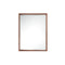 James Martin Milan 23.6" Rectangular Cube Mirror Mid Century Walnut 803-M23.6-WLT