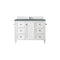 James Martin Copper Cove Encore 48" Single Vanity Bright White with 3 cm Cala Blue Quartz Top 301-V48-BW-3CBL