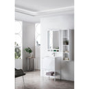 James Martin Milan 23.6" Single Vanity Cabinet Glossy White Glossy White with Glossy White Composite Top 801V23.6GWGWGW