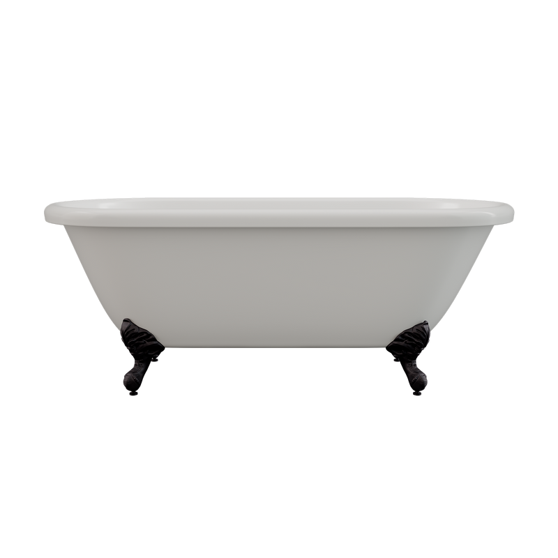 Cambridge Plumbing Acrylic Double Ended Clawfoot Bathtub 70"x30" No Drillings BRZ Feet