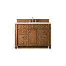 James Martin Bristol 48" Single Vanity Saddle Brown with 3 cm Eternal Marfil Quartz Top 157-V48-SBR-3EMR