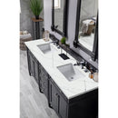 James Martin Brittany 72" Black Onyx Double Vanity with 3 cm Ethereal Noctis Quartz Top 650-V72-BKO-3ENC