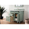 James Martin Brittany 36" Sage Green Single Vanity with 3 cm Classic White Quartz Top 650-V36-SGR-3CLW