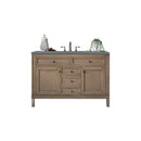 James Martin Chicago 48" Single Vanity Whitewashed Walnut with 3 cm Cala Blue Quartz Top 305-V48-WWW-3CBL