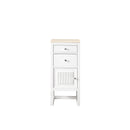 James Martin Athens 15" Cabinet with Drawers and Door Glossy White with 3 cm Eternal Marfil Top E645-B15L-GW-3EMR