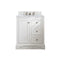 James Martin De Soto 30" Single Vanity Bright White with 3 cm Carrara Marble Top 825-V30-BW-3CAR