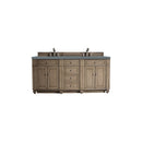 James Martin Bristol 72" Double Vanity Whitewashed Walnut with 3 cm Cala Blue Quartz Top 157-V72-WW-3CBL