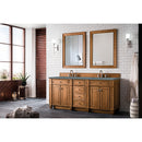 James Martin Bristol 72" Double Vanity Saddle Brown with 3 cm Cala Blue Quartz Top 157-V72-SBR-3CBL