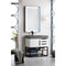 James Martin Columbia 36" Single Vanity Glossy White Matte Black with Dusk Gray Glossy Composite Top 388-V36-GW-MB-DGG