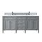 James Martin Brittany 72" Urban Gray Double Vanity with 3 cm Arctic Fall Solid Surface Top 650-V72-UGR-3AF