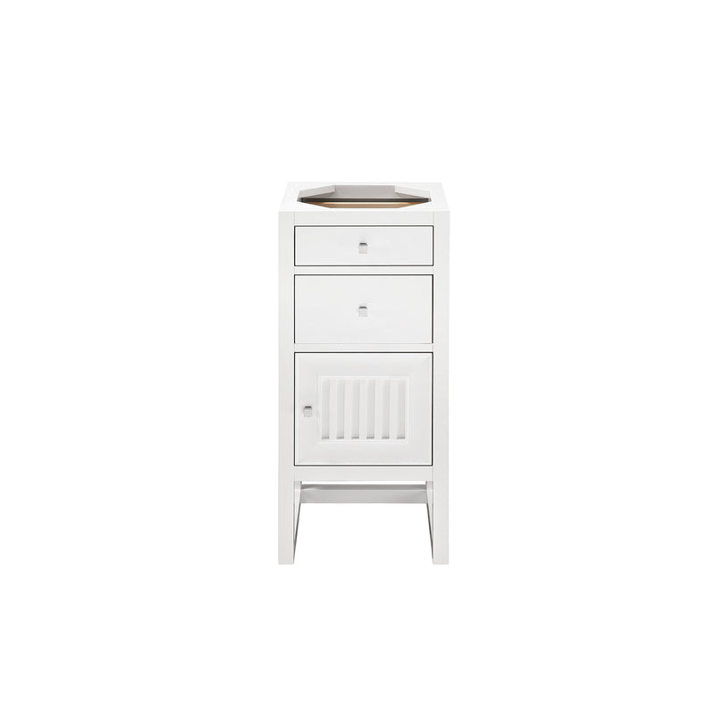 James Martin Athens 48" Single Vanity Cabinet Glossy White with 3 cm Ethereal Noctis Top E645-V48-GW-3ENC