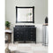 James Martin Brittany 48" Black Onyx Single Vanity with 3 cm Charcoal Soapstone Quartz Top 650-V48-BKO-3CSP