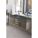 James Martin Mercer Island 59" Double Vanity Ash Gray with Dusk Gray Glossy Composite Top 389-V59D-AGR-A-DGG