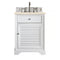 James Martin Savannah 26" Single Vanity Cabinet Bright White with 3 cm Eternal Marfil Quartz Top 238-104-V26-BW-3EMR