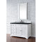 James Martin Savannah 48" Single Vanity Cabinet Bright White with 3 cm Charcoal Soapstone Quartz Top 238-104-V48-BW-3CSP