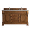 James Martin Brookfield 60" Country Oak Double Vanity with 3 cm Eternal Serena Quartz Top 147-114-5671-3ESR