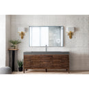 James Martin Linear 72" Single Vanity Mid Century Walnut with Dusk Gray Glossy Composite Top 210-V72S-WLT-DGG