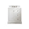 James Martin De Soto 30" Single Vanity Bright White with 3 cm Classic White Quartz Top 825-V30-BW-3CLW