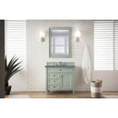 James Martin Brittany 36" Sage Green Single Vanity with 3 cm Cala Blue Quartz Top 650-V36-SGR-3CBL