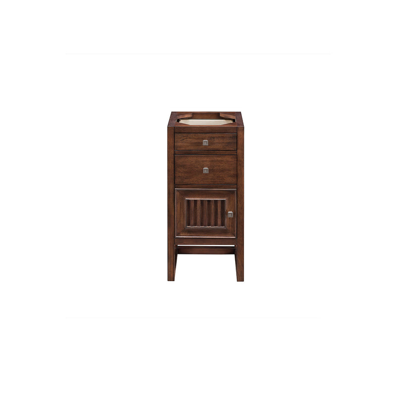 James Martin Athens 48" Single Vanity Cabinet Mid Century Acacia with 3 cm Cala Blue Top E645-V48-MCA-3CBL