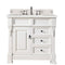 James Martin Brookfield 36" Bright White Single Vanity with 3 cm Eternal Serena Quartz Top 147-V36-BW-3ESR